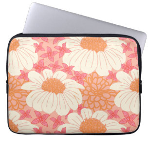 Pink Floral Pattern Laptop Sleeve