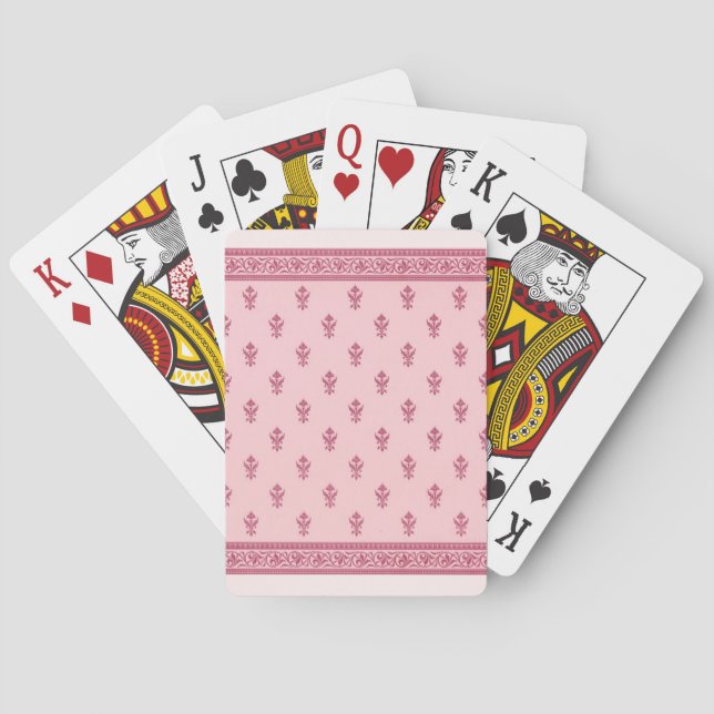 Pink Floral Pattern  Playing Cards (Back)