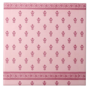 Pink Floral Pattern Tile