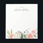 Pink Floral Personalised Notepad Stationery<br><div class="desc">More pretty Notepads in the Little Bayleigh Store!</div>
