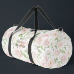 Pink Floral Personalized Elegant Vintage Duffle Bag<br><div class="desc">Beautiful pink pastel watercolor vintage pattern floral duffel bag design.  Add your name to personalize for gym or yoga activities.  Perfect for the girly girl who loves soft feminine patterns.</div>