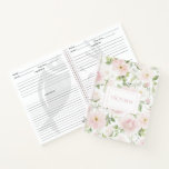 Pink Floral Personalized Vintage Spiral Notebook<br><div class="desc">Beautiful girly pink floral vintage pattern personalized spiral notebook.  Perfect for all your needs.  Add your name in a fancy font to customize.  Just lovely.</div>