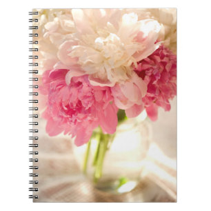 Pink Floral Photo Notebook (80 Pages B&W)