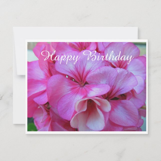 Pink Floral Photography Birthday Card (Front)
