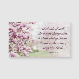 Pink Floral Photography Inspiring Quote Magnet