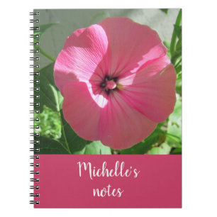 Pink Floral Photography Name Notebook