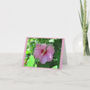 Pink Floral Photography Thank You Card