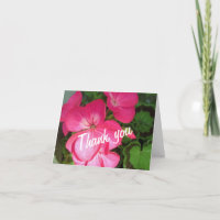 Pink Floral Photography Thank You Card