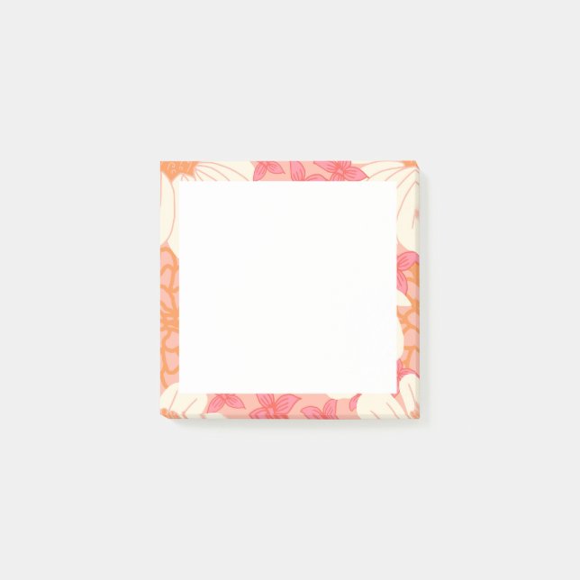 Pink Floral Post-It Notes (Front)