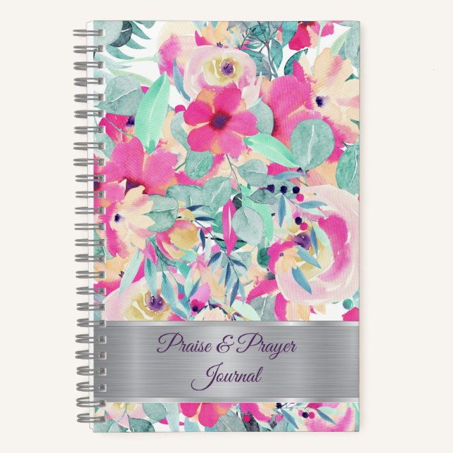 Pink floral Praise & prayer journal (Front)