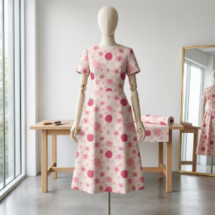 Pink Floral Print Classic Fabric