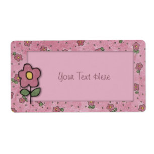 Pink Floral Product Label