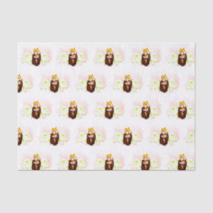 Pink Floral Red Panda Mum Baby Tissue Paper