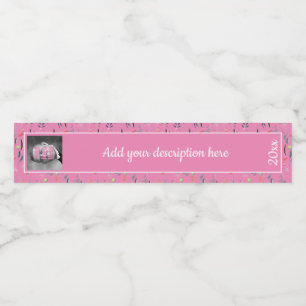 Pink Floral Replacement RING BINDER SPINE LABELS