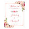 Pink Floral Rose Gold Wedding Welcome Sign