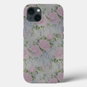 Pink Floral Roses Vintage iPhone 13 Case