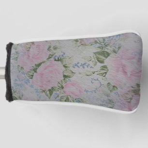 Pink Floral Roses Vintage Golf Head Cover
