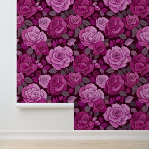 Pink Floral Roses Wallpaper