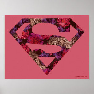Pink Floral S-Shield Poster