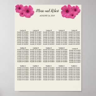 Pink Floral Seating Arrangement Poster