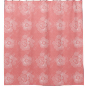 Pink Floral Shower Curtain