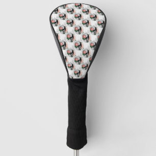 Pink Floral Skull Series Design 2 Golf Head Cover