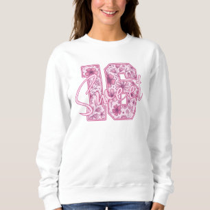 Pink Floral Sweet 16 Elegant 16th Birthday Gift Sweatshirt