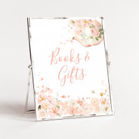 Pink Floral Tea for Two Baby Shower Books & Gifts