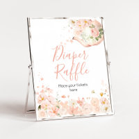 Pink Floral Tea for Two Baby Shower Diaper Raffle