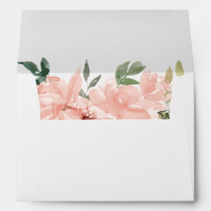 Pink Floral Tea Party Baby Shower Envelope