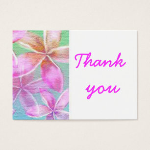 pink floral thank you