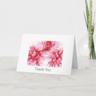 Pink Floral Thank You Card