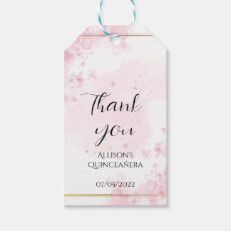Pink Floral Thank you, Party Favour Tags,  Gift Tags