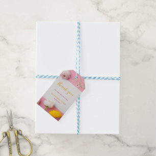 Pink Floral Theme Bridal Shower Gift Tags