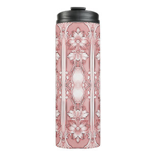Pink Floral Thermal Tumbler
