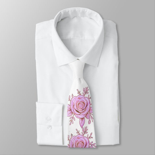 PINK FLORAL Tie (Tied)