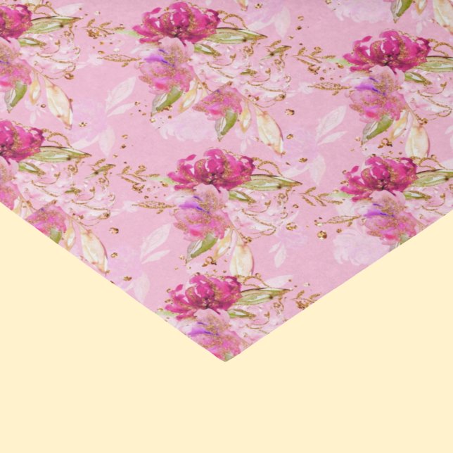 Pink floral   tissue paper (Creator Uploaded)