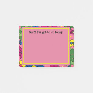 Pink Floral To Do List Personalised Post-it Notes