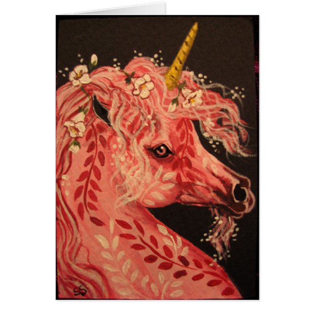 Pink Floral Unicorn (Front)