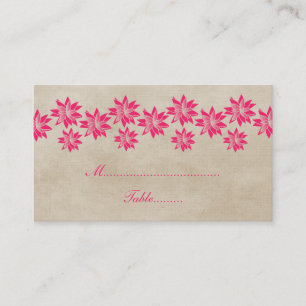 Pink Floral Vintage Wedding Place Card
