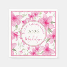 Pink Floral | Watercolor Azalea | Graduation