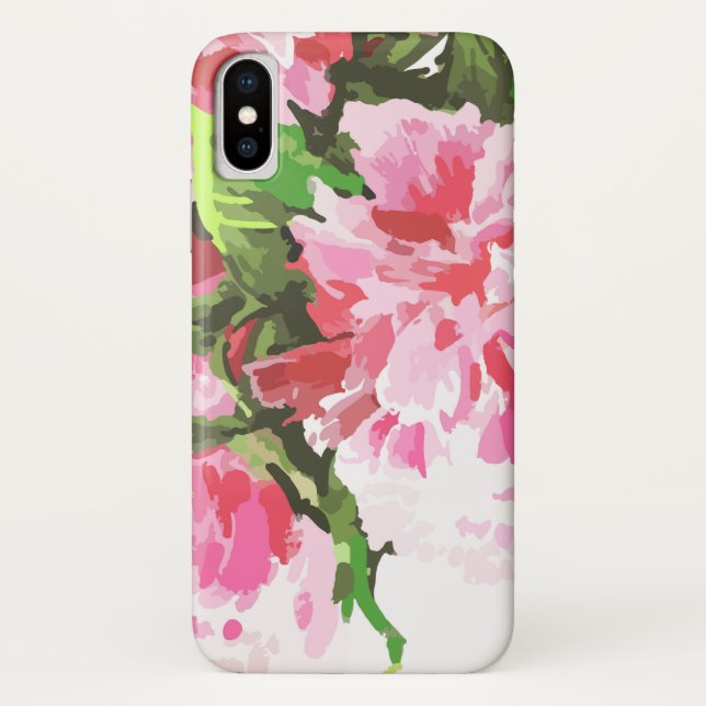 Pink Floral Watercolor Design Case-Mate iPhone Case (Back)