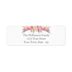 Pink Floral Watercolor Floral Birthday