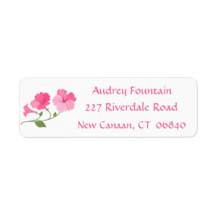 Pink Floral Watercolor Fuchsia Flowers