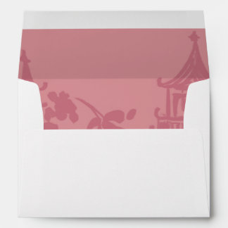 Pink Floral Watercolor Wedding  Envelope