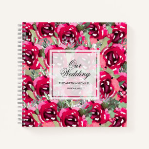 Pink Floral Wedding Guest Book
