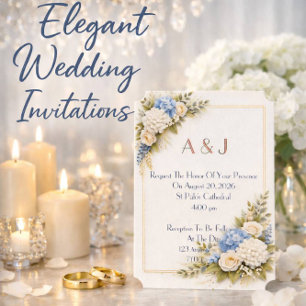 Pink floral wedding invitation