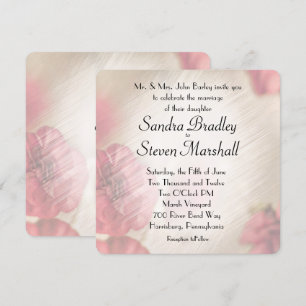 Pink Floral Wedding Invitations
