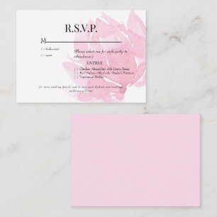 Pink Floral Wedding RSVP Enclosure Card