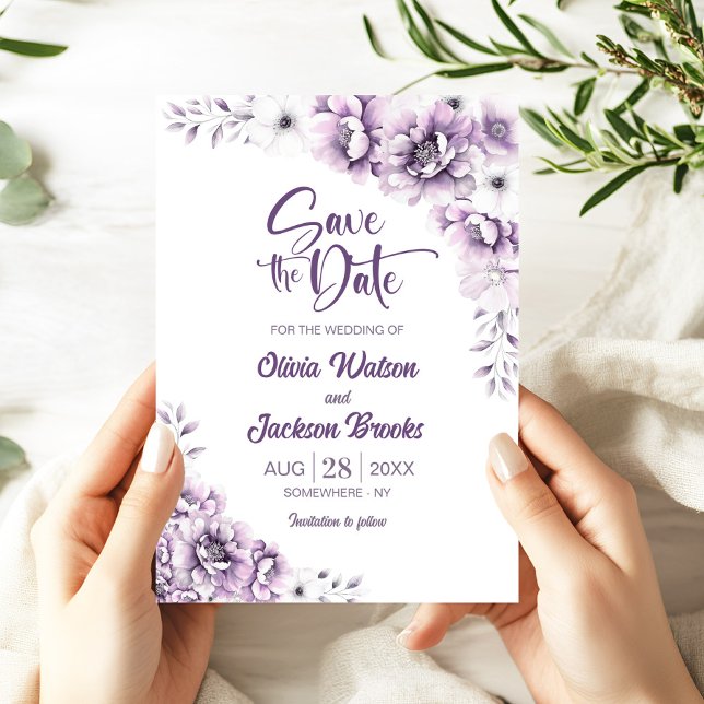 Pink Floral Wedding Save the Date Invitation (Creator Uploaded)